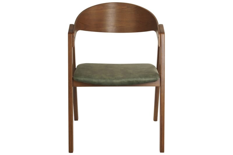 Matsalsstol Beliani Yuba set om 2 Grå-Mörkt Trä Dark green - Møbler - Stoler - Spisestuestoler & kjøkkenstoler