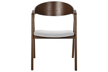 Matsalsstol Beliani Yuba set om 2 Grå-Mörkt Trä Light grey - Møbler - Stoler - Spisestuestoler & kjøkkenstoler