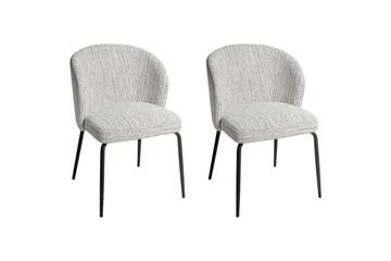 Matsalsstol Beliani Zana set om 2 White - Møbler - Stoler - Spisestuestoler & kjøkkenstoler