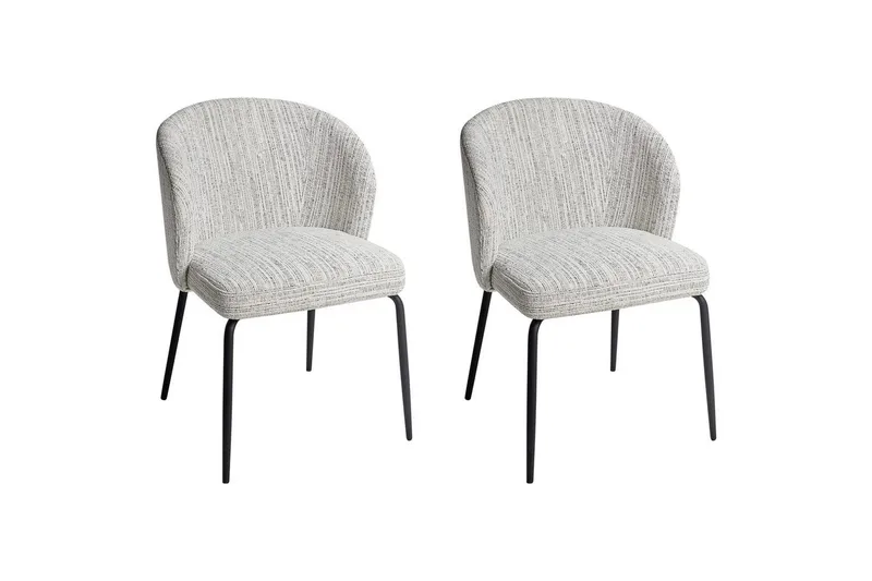 Matsalsstol Beliani Zana set om 2 White