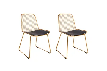 Matsalsstol Beliani Pensacola set om 2 GOLD - Møbler - Stoler - Spisestuestoler & kjøkkenstoler