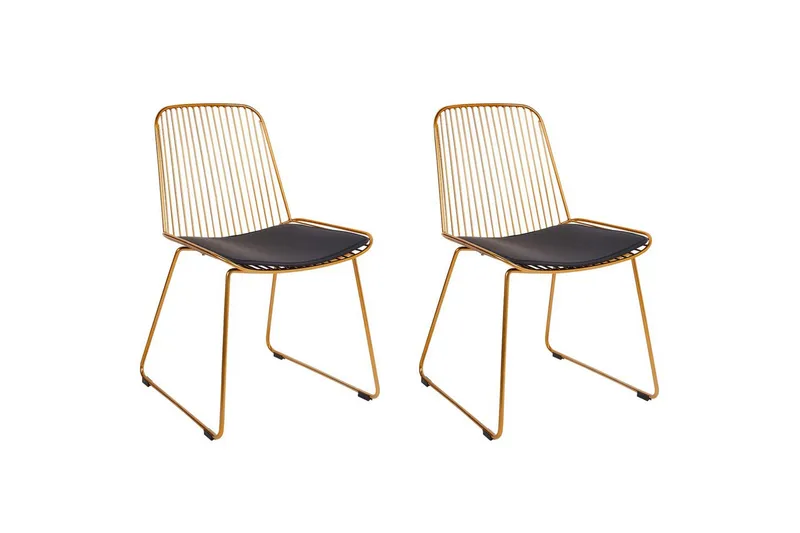 Matsalsstol Beliani Pensacola set om 2 GOLD