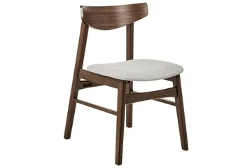 Matsalsstol Smiley set om 2 Mörkt Trä-Grått Light grey - Møbler - Stoler - Spisestuestoler & kjøkkenstoler