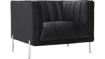 Mehara lenestol i fløyel - Svart - Møbler - Stoler - Lenestoler