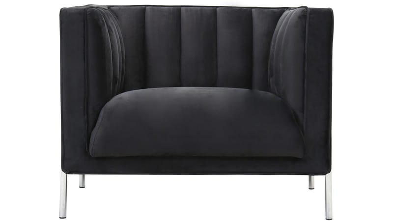 Mehara lenestol i fløyel - Svart - Møbler - Stoler - Lenestoler