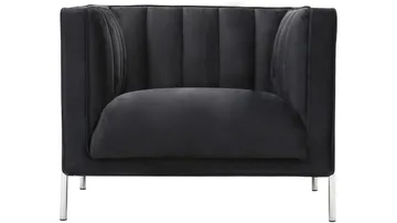 Mehara lenestol i fløyel - Svart - Møbler - Stoler - Lenestoler