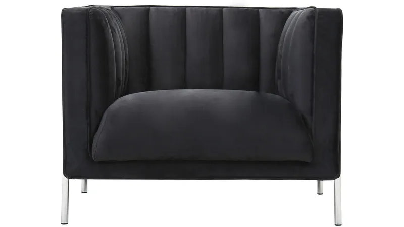 Mehara lenestol i fløyel - Svart - Møbler - Stoler - Lenestoler
