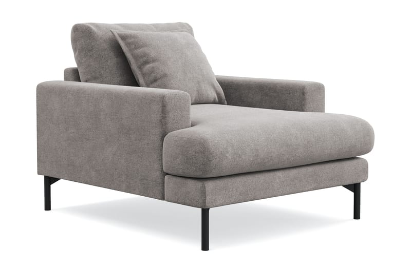 Menard Premium lenestol i chenille - Grå/Brun - Møbler - Stoler - Lenestoler