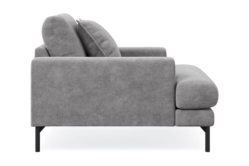 Menard Premium lenestol i chenille - Grå - Møbler - Stoler - Lenestoler