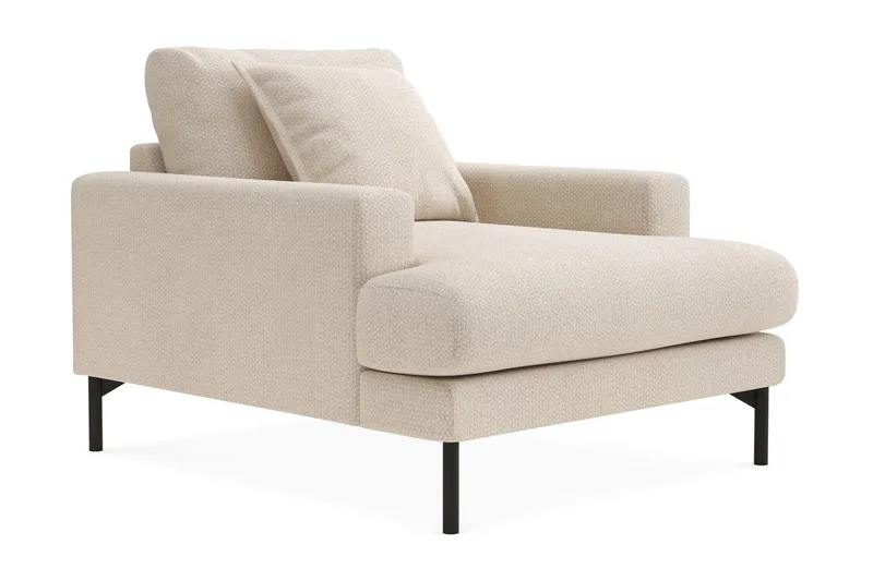 Menard Premium Lænestol i Chenille - Lys Beige - Møbler - Stoler - Lenestoler