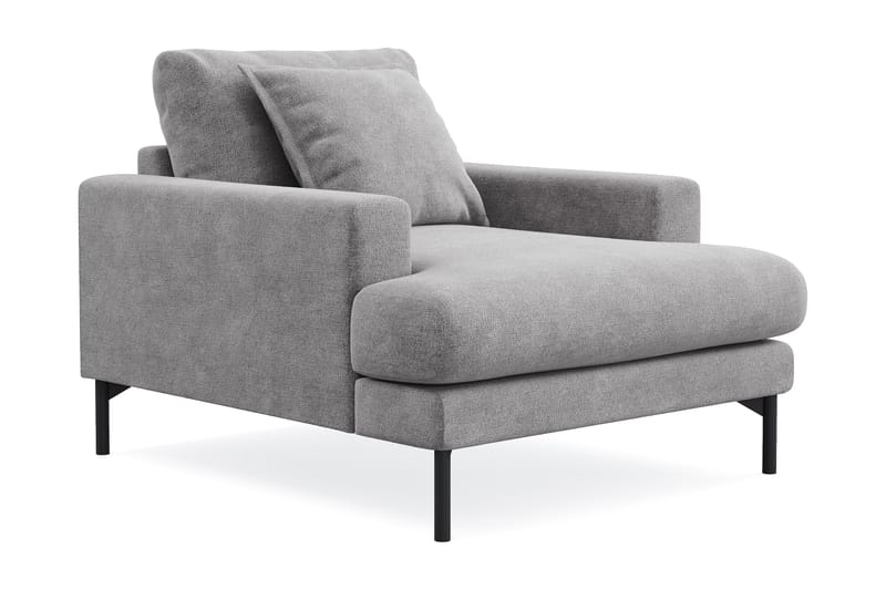 Menard Premium lenestol i chenille - Grå - Møbler - Stoler - Lenestoler