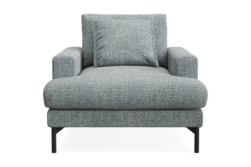 Menard Premium Lænestol i Chenille, Grå/Blå