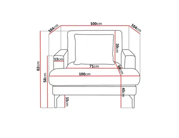 Menard Premium Lænestol i Chenille - Grå - Møbler - Stoler - Lenestoler