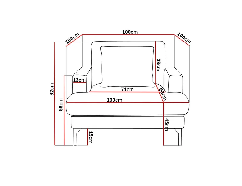 Menard Premium Lænestol i Chenille - Grå - Møbler - Stoler - Lenestoler