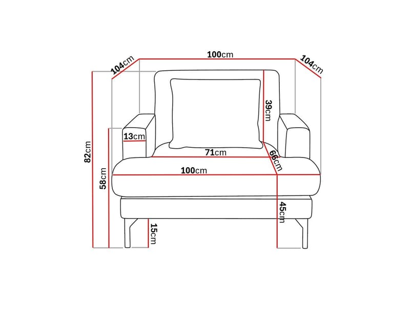 Menard Premium Lænestol i Chenille - Brun - Møbler - Stoler - Lenestoler