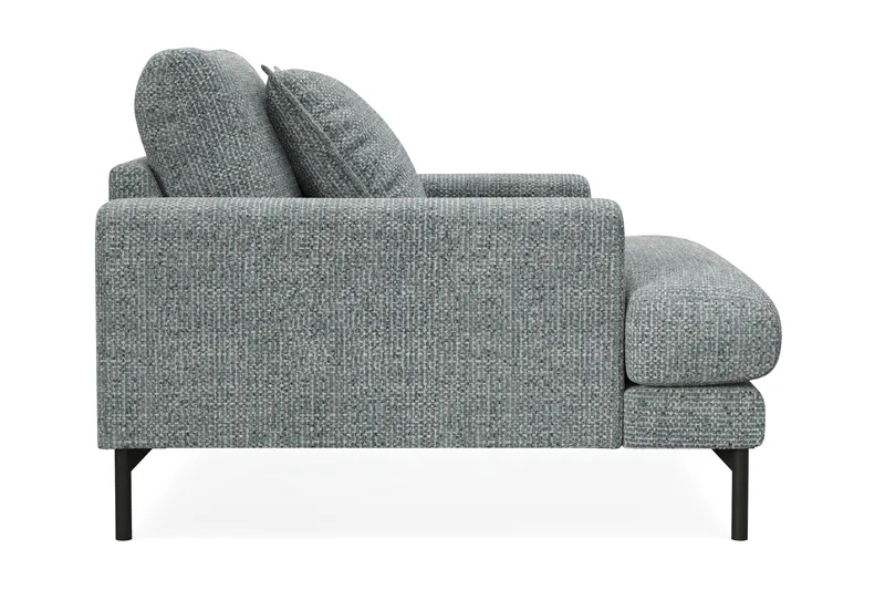 Menard Premium Lænestol i Chenille - Grå/Blå - Møbler - Stoler - Lenestoler