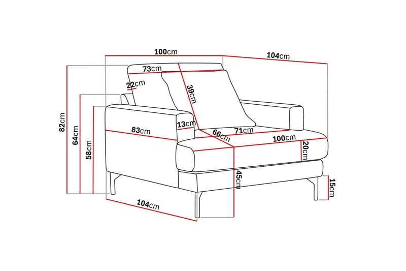Menard Premium Lænestol i Chenille - Grå - Møbler - Stoler - Lenestoler