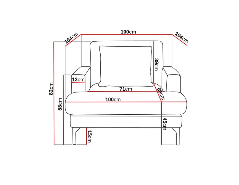Menard Premium Lænestol i Chenille - Beige - Møbler - Stoler - Lenestoler