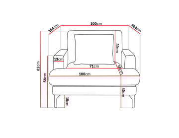 Menard Premium Lænestol i Chenille - Brun - Møbler - Stoler - Lenestoler