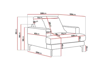 Menard Premium Lænestol i Chenille - Grøn - Møbler - Stoler - Lenestoler