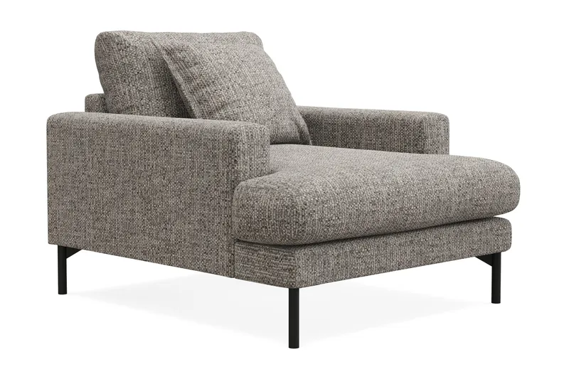 Menard Premium Lænestol i Chenille - Grå - Møbler - Stoler - Lenestoler