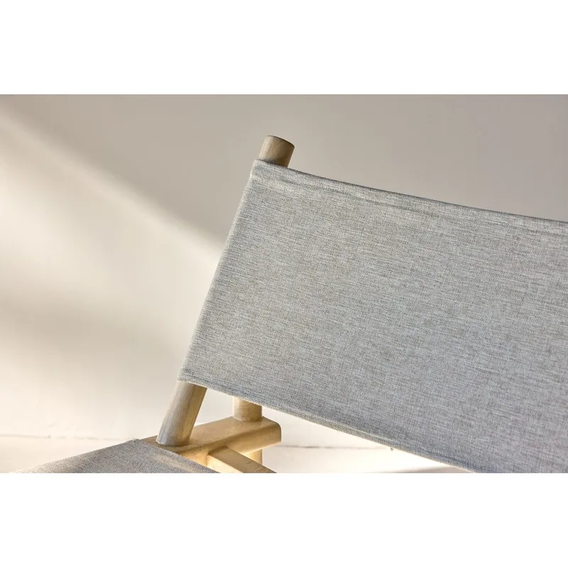 Millo Lenestol i Stoff med Treunderstell - Beige - Møbler - Stoler - Lenestoler