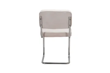 Milva Spisestol - Beige/Krom - Møbler - Stoler - Spisestuestoler & kjøkkenstoler