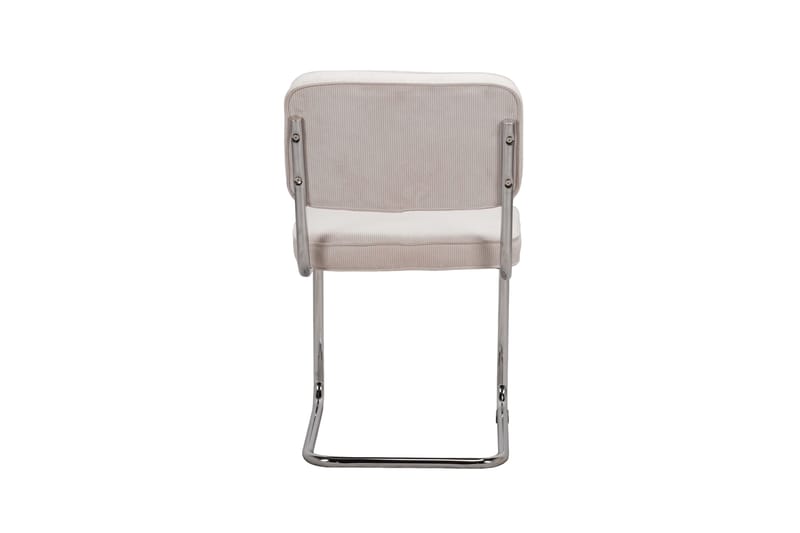 Milva Spisestol i Manchester retro - Beige/Krom - Møbler - Stoler - Spisestuestoler & kjøkkenstoler