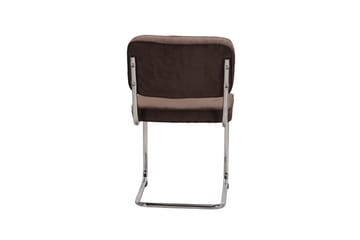 Milva Spisestol i Manchester retro - Brun/Krom - Møbler - Stoler - Spisestuestoler & kjøkkenstoler