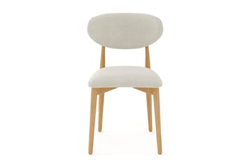 Molly spisestol i tre med stoffsete - Eik/Beige - Møbler - Stoler - Spisestuestoler & kjøkkenstoler
