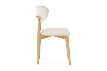 Molly spisestol i tre med stoffsete - Eik/Beige - Møbler - Stoler - Spisestuestoler & kjøkkenstoler