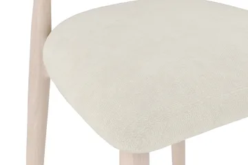 Molly spisestol i tre med stoffsete - Whitewash/Beige - Møbler - Stoler - Spisestuestoler & kjøkkenstoler