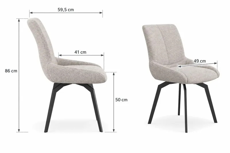 Mora svingstol - Mørk beige - Møbler - Stoler - Spisestuestoler & kjøkkenstoler