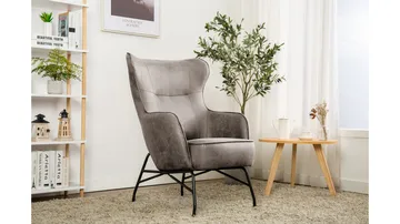 Morvella lenestol - Grå - Møbler - Stoler - Lenestoler - Ørelappstol