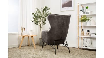 Morvella lenestol - Mørkgrå - Møbler - Stoler - Lenestoler - Ørelappstol