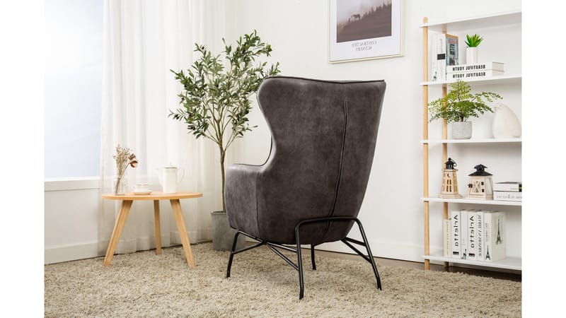 Morvella lenestol - Mørkgrå - Møbler - Stoler - Lenestoler - Ørelappstol