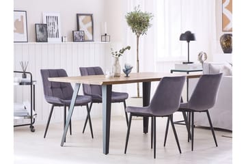 Mustadfors Fløyelsstol 2-pk - Grå - Møbler - Stoler - Spisestuestoler & kjøkkenstoler