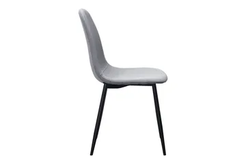 Naira Spisestol - Grå/Svarte Metallben - Møbler - Stoler - Spisestuestoler & kjøkkenstoler