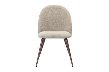 Naira Plus Spisestol - Greige bouclé / Metallben valnøtt - Møbler - Stoler - Spisestuestoler & kjøkkenstoler