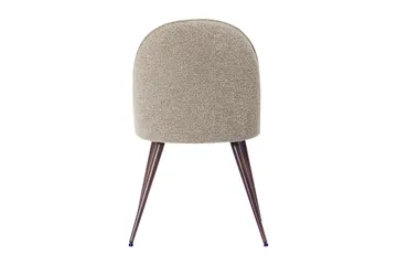 Naira Plus Spisestol - Greige bouclé / Metallben valnøtt - Møbler - Stoler - Spisestuestoler & kjøkkenstoler