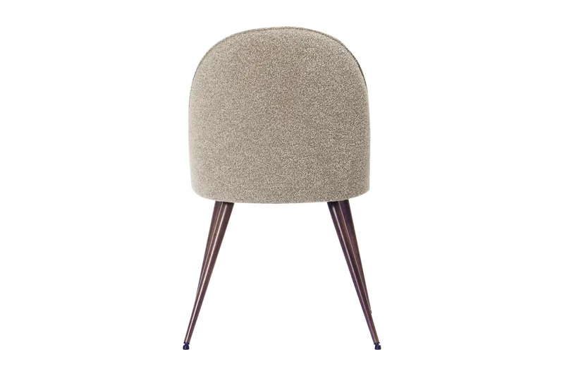 Naira Plus Spisestol - Greige bouclé / Metallben valnøtt - Møbler - Stoler - Spisestuestoler & kjøkkenstoler