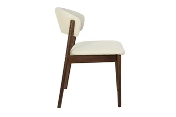 Nala Spisestol i Tre med Stoffsete - Beige - Møbler - Stoler - Spisestuestoler & kjøkkenstoler