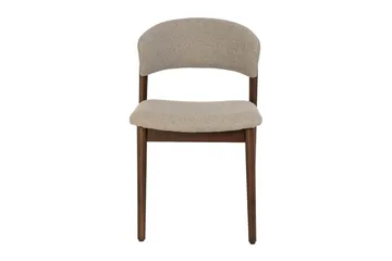 Nala Spisestol i Tre med Stoffsete - Greige - Møbler - Stoler - Spisestuestoler & kjøkkenstoler