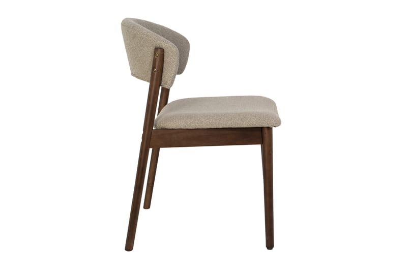 Nala Spisestol i Tre med Stoffsete - Greige - Møbler - Stoler - Spisestuestoler & kjøkkenstoler