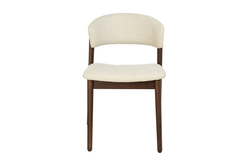 Nala Spisestol i Tre med Stoffsete - Valnøtt/Beige - Møbler - Stoler - Spisestuestoler & kjøkkenstoler