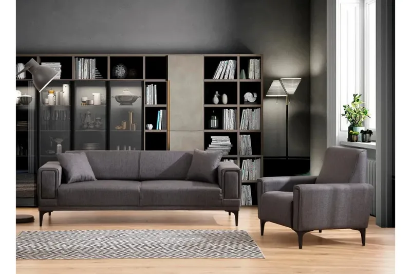 Naoko Lenestol - Mørkegrå - Møbler - Stoler - Lenestoler