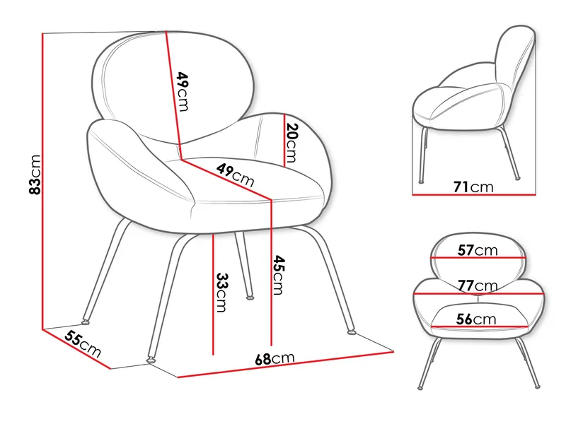 Neylin Lenestol - Beige - Møbler - Stoler - Lenestoler