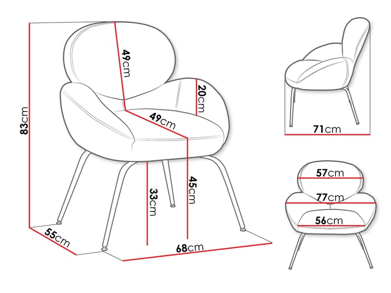 Neylin Lenestol - Beige - Møbler - Stoler - Lenestoler