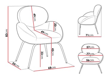 Neylin Lenestol - Grå - Møbler - Stoler - Lenestoler