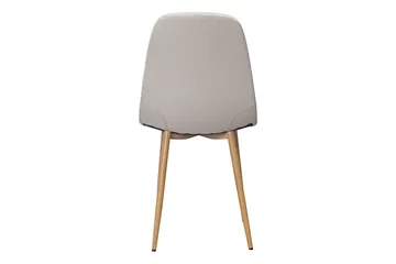 Nibe Spisestol - Beige/Metallben Eik - Møbler - Stoler - Spisestuestoler & kjøkkenstoler
